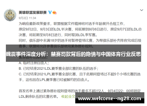 魏震事件深度分析：禁赛罚款背后的隐情与中国体育行业反思